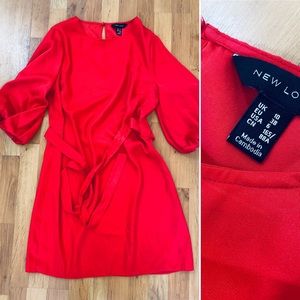 GORGEOUES RED Dress NEW LOOK size SMALL